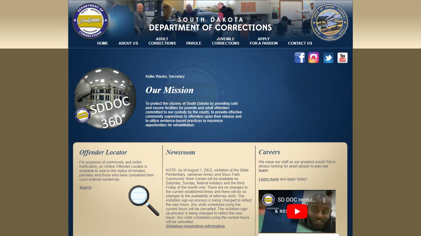 Offender Locator :: SD Dept of Corrections